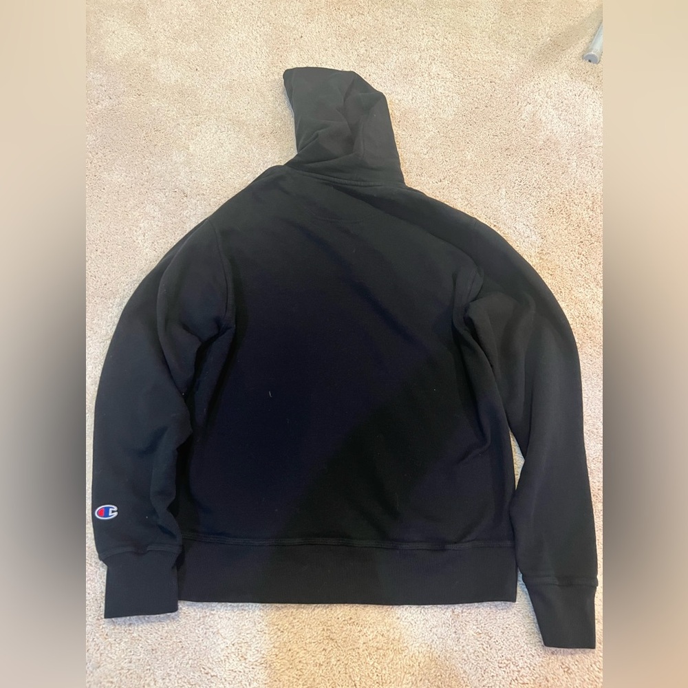 Mens/Unisex Small Champion Black Hoodie Sweatshirt - Picture 4 of 5